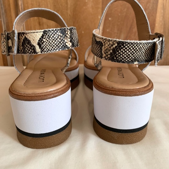 Lucky Brand Womens Tamri Leather Cushioned Platform Sandal Size 6.5 - Picture 10 of 14